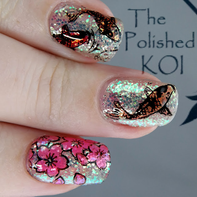 Color Club Snow Flakes Cherry Blossom Leadlight Stamping