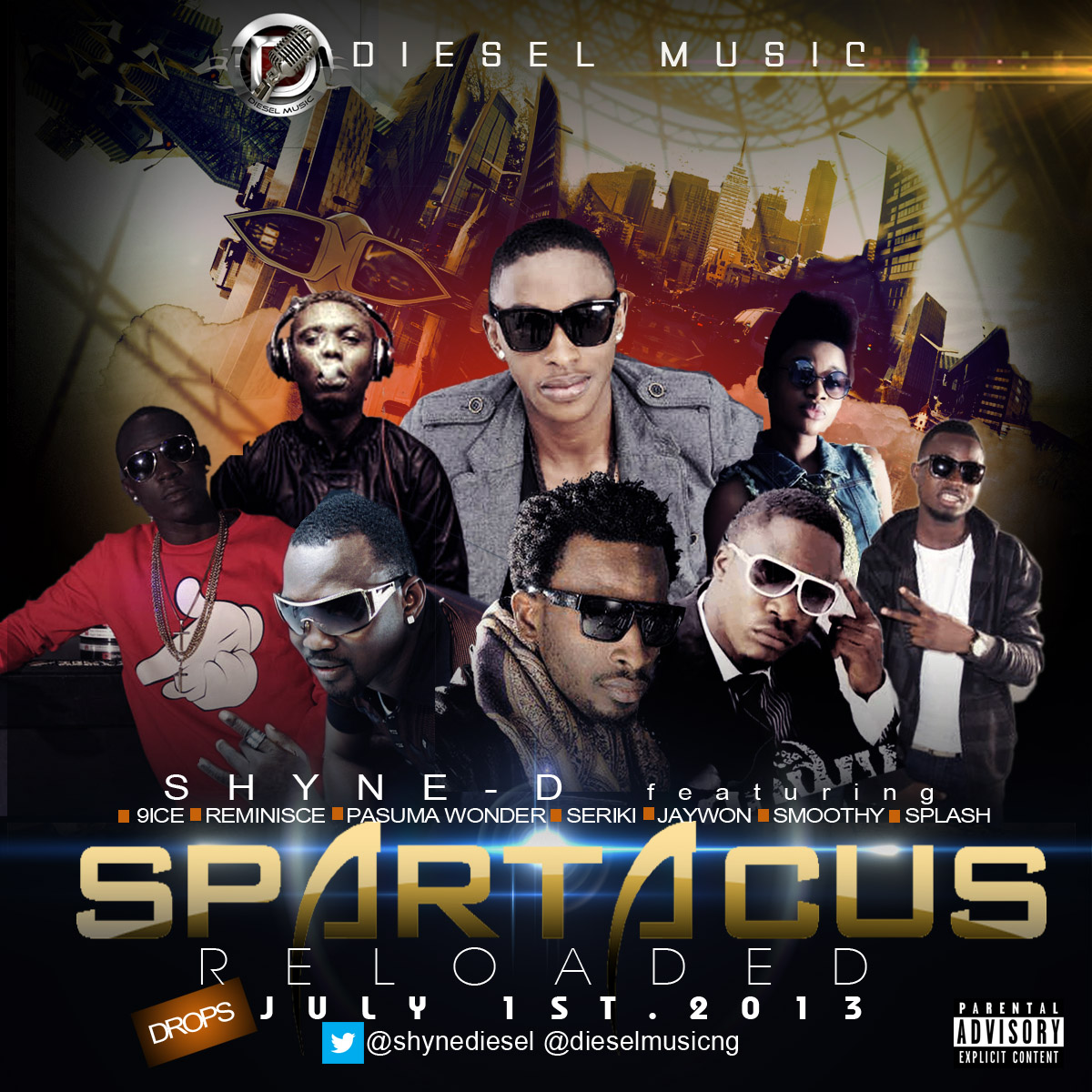 Shyne D - Spartacus Reloaded ft 9ice, Reminisce, Pasuma Wonder, Seriki, Jaywon, Smoothy & Splash image