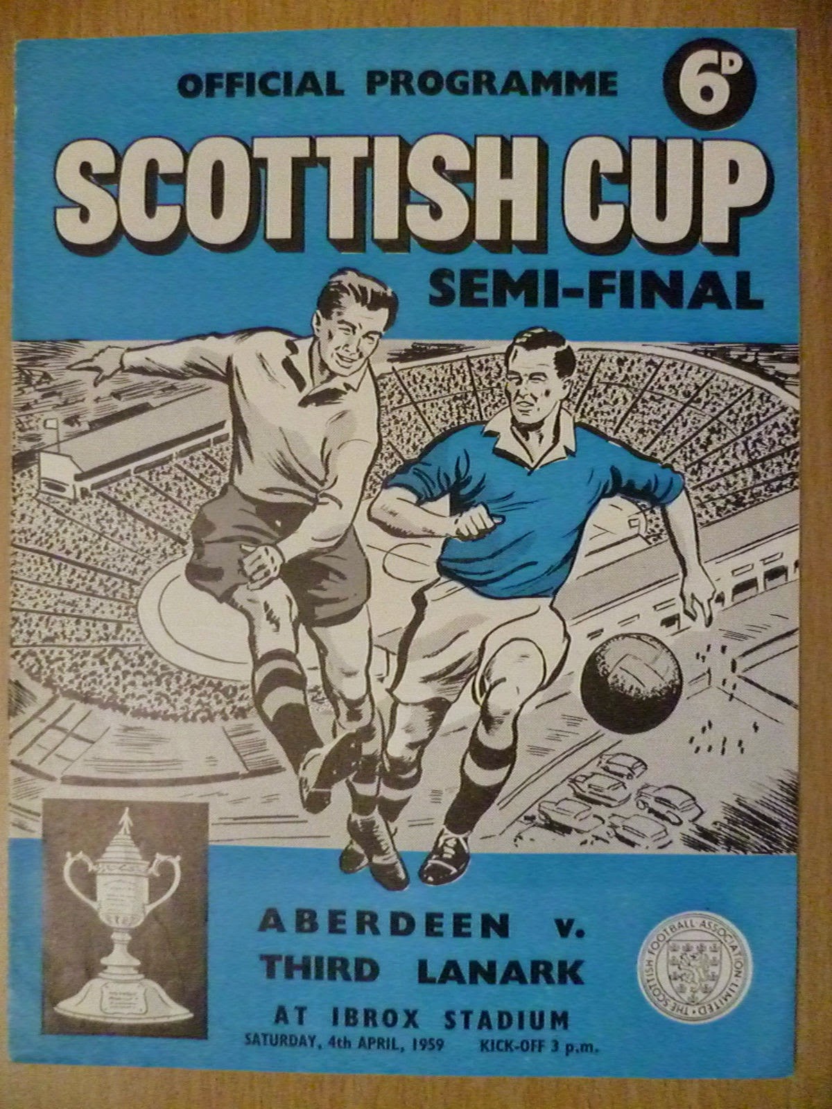 Old Scottish Football Aberdeen v Third Lanark 1959 Scottish Cup Semi