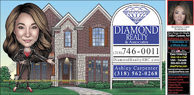 Diamond Realty Caricature Business Card Ad