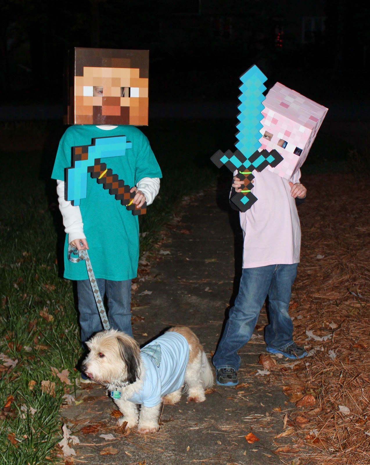 The Harris Sisters DIY Minecraft Pig Costume