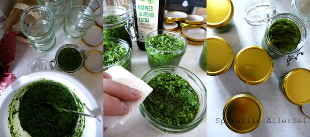 Spirellis Allerlei - Herstellung Pesto aus Bärlauch Spirellis Allerlei - Bärlauchpesto