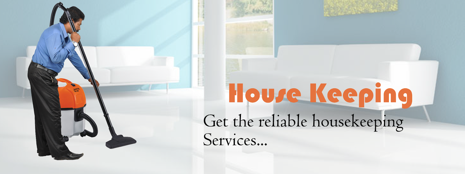 The professional housekeeping services glass proper with tools and
