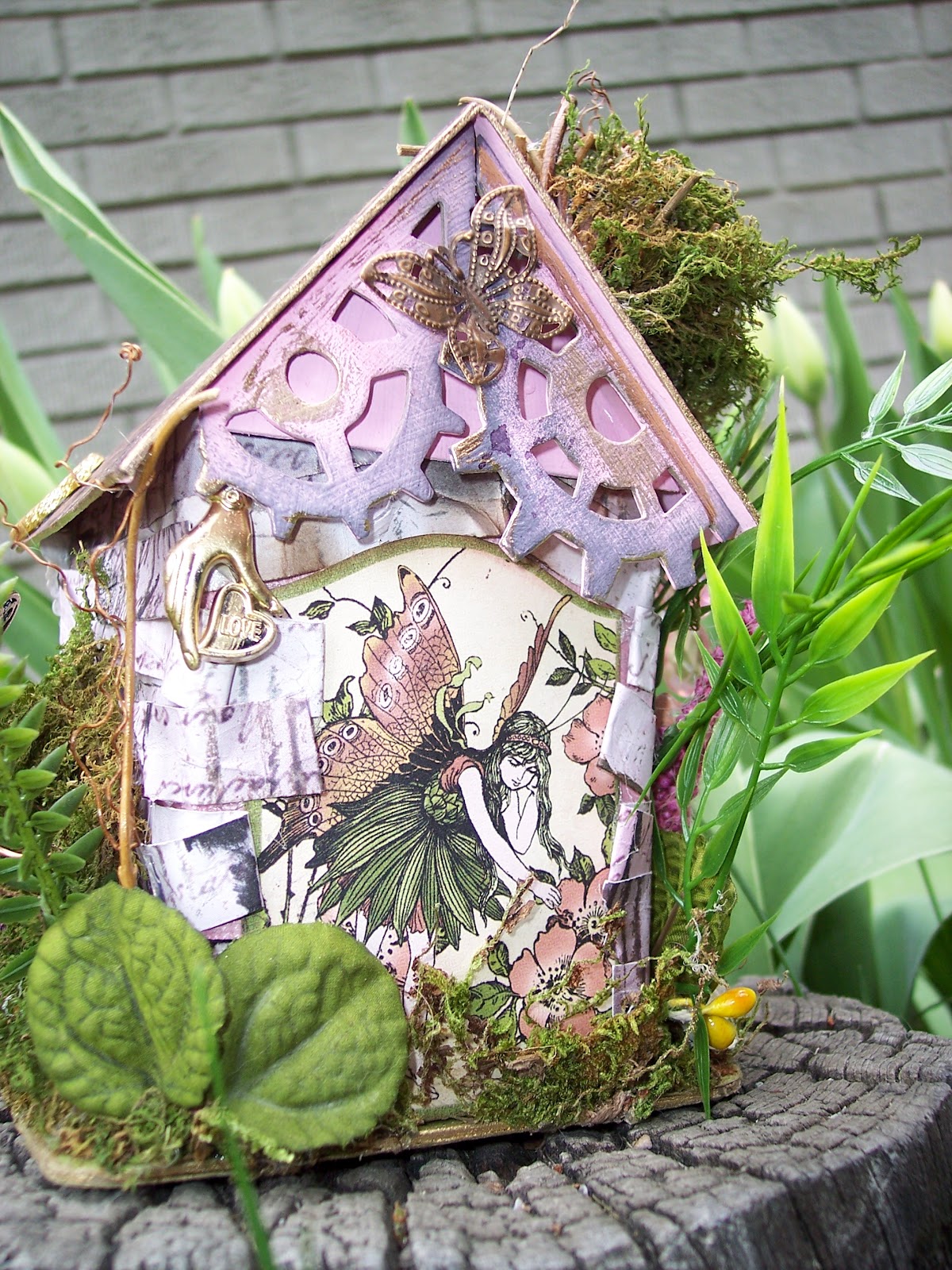 Lisa Scrapbooks Steampunk Fairy House