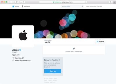 Apple launches an official Twitter account