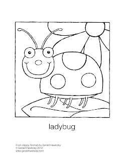 Picture of Happy Ladybug from Happy Silly Animal Coloring Fun PDF Download