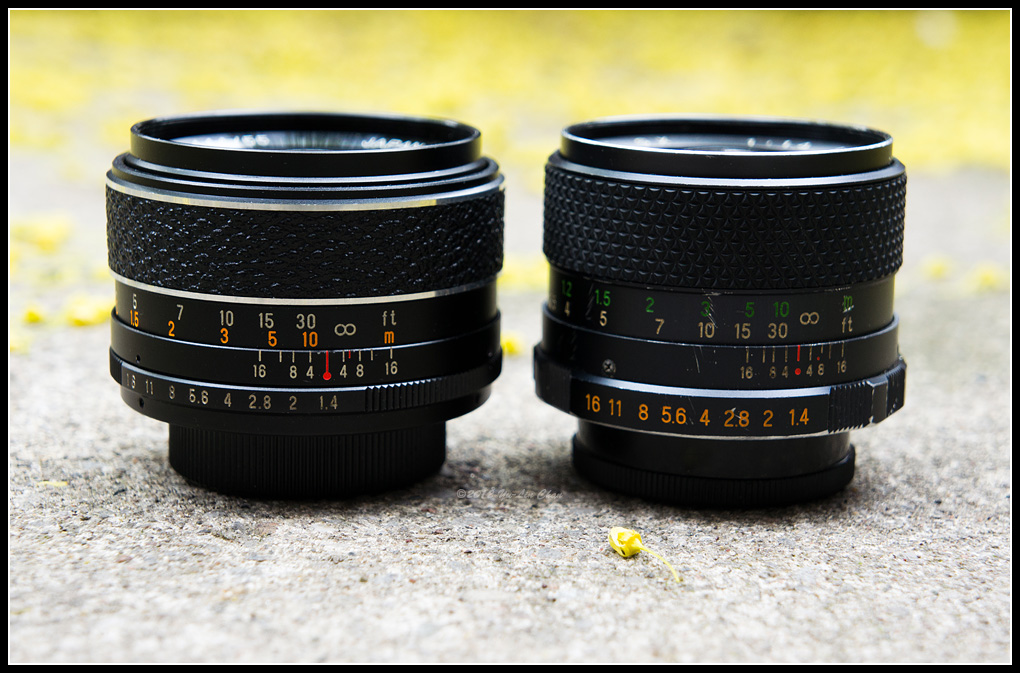 Lens Bubbles: Mamiya Sekor 55mm f1.4 vs. Auto Chinon 55mm f1.4