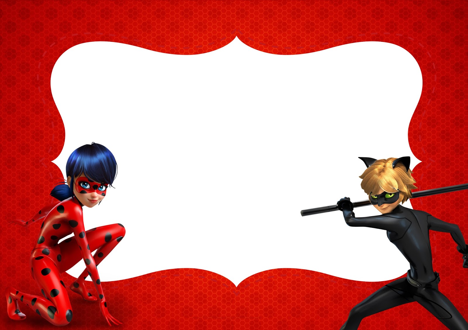 Miraculous Ladybug Free Printable Invitations. Oh My Fiesta! in english