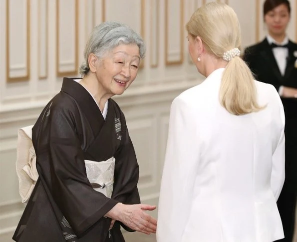 Empress Michiko of Japan attended the closing reception of the 2018 Zonta International Convention held at the Yokohama Royal Park Hotel