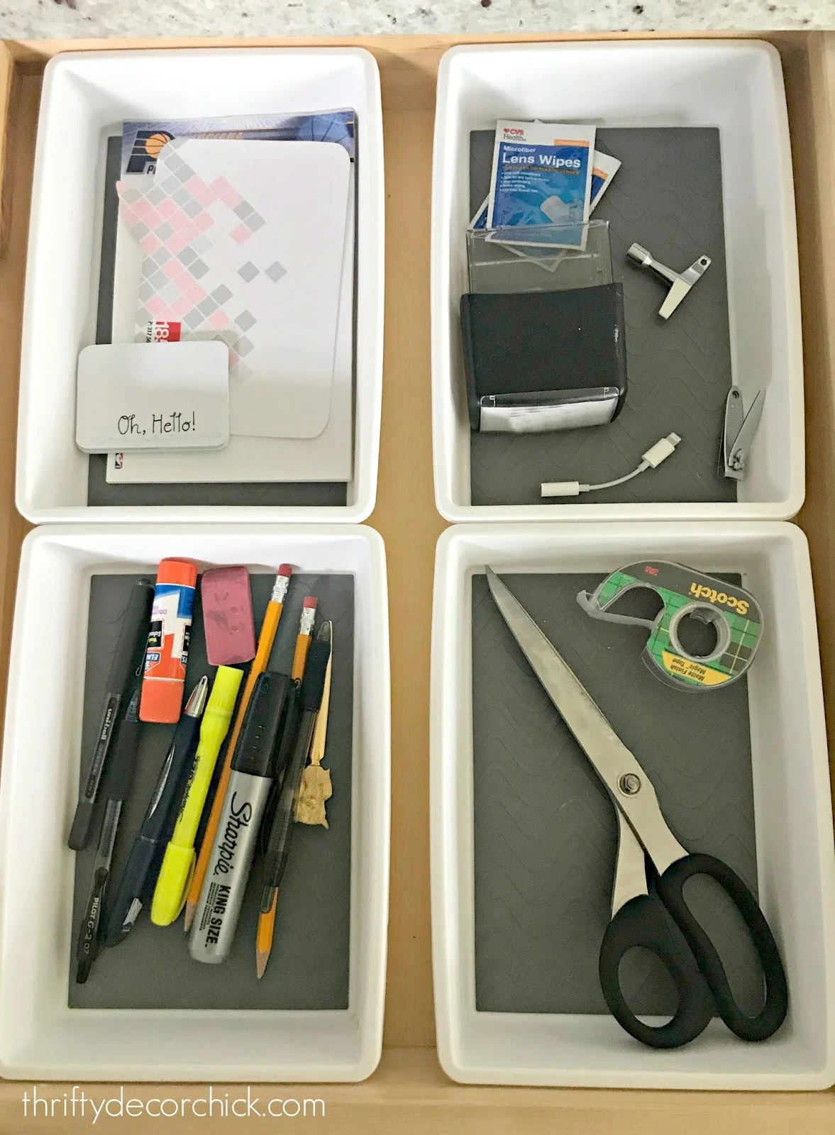 Organized junk drawer tips