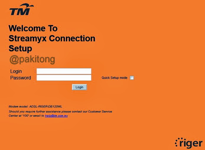 Tm Adsl Riger Db120 Wl Default Username Password