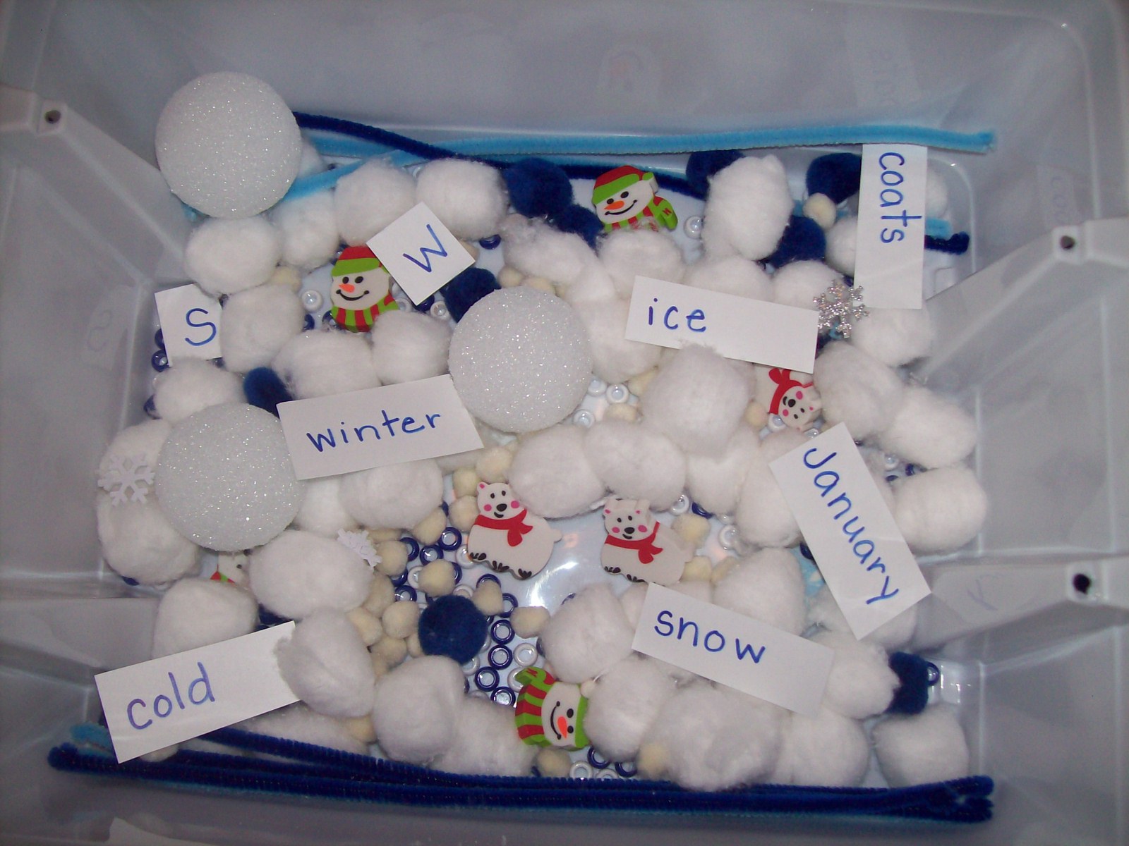 Teaching My Blessings: Winter Sensory Bin