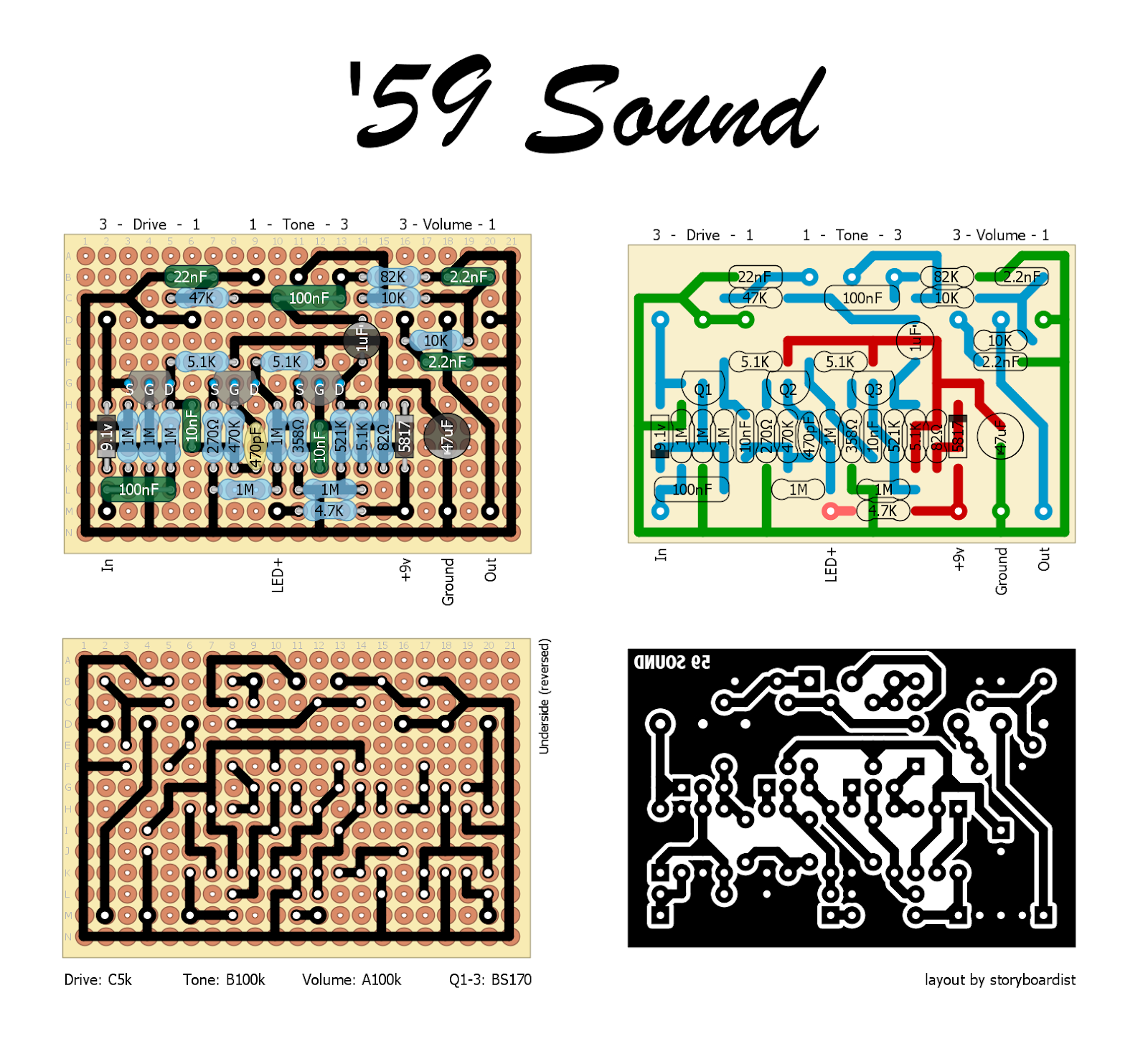 Perf and PCB Effects Layouts: zVex '59 Sound