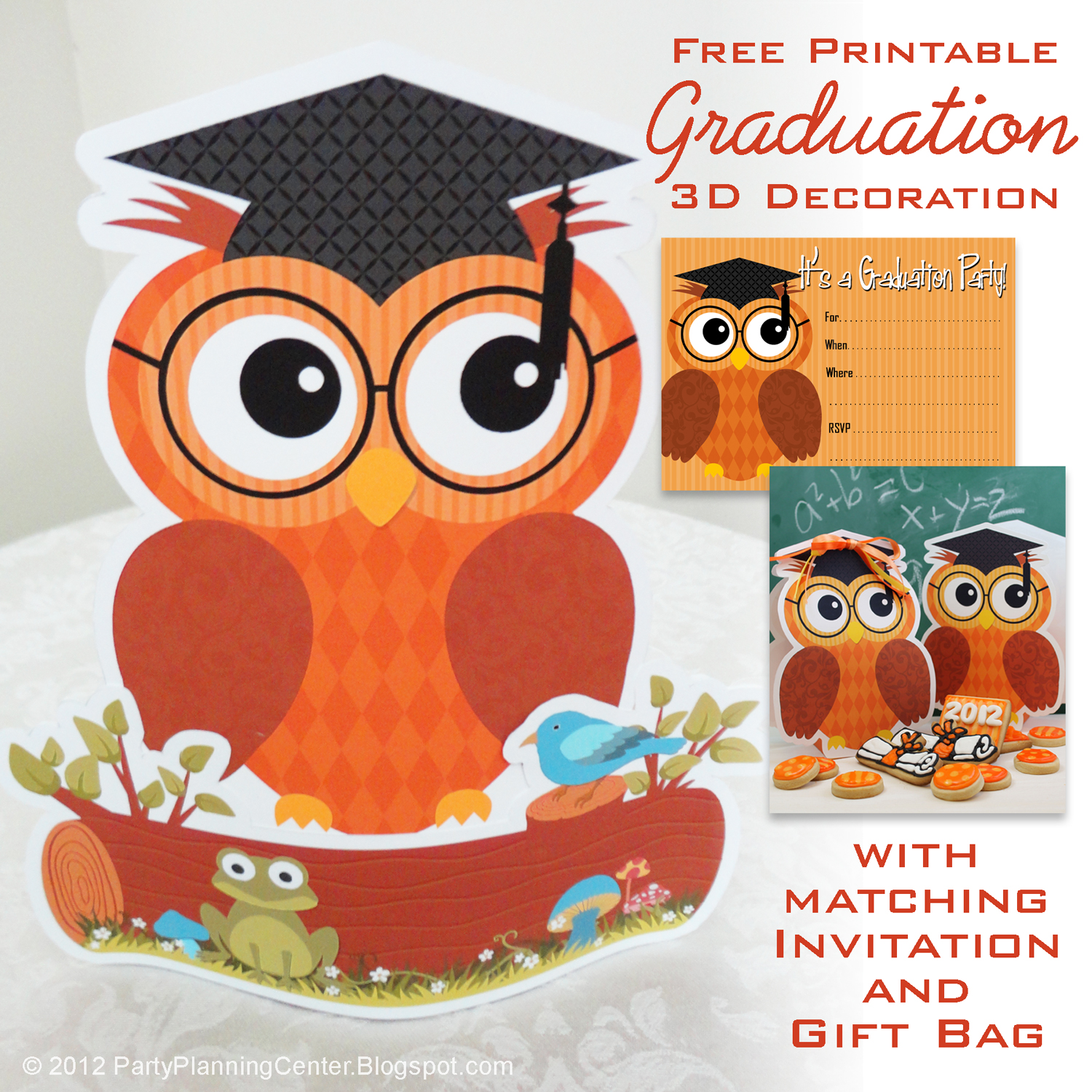 Party Planning Printable 3d Graduation Decoration