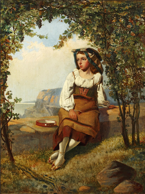 Augustus Jules Bouvier - Неаполитанская девушка в винограднике