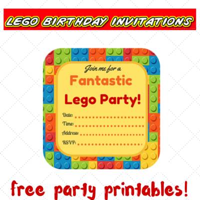 lego party printables, free printables, lego birthday invitations
