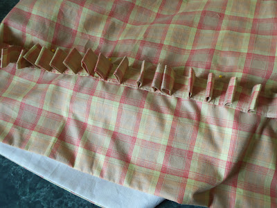 Happiness on a 1/2 Acre: How I made box pleated self fabric trim for my ...