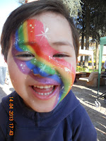 Momochan with rainbow make up
