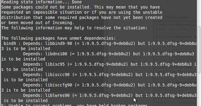 You have held broken packages