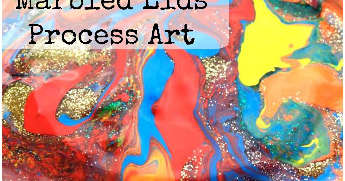 Learning and Exploring Through Play: Marbled Lids Process Art