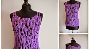 Bonita blusa sin mangas al crochet