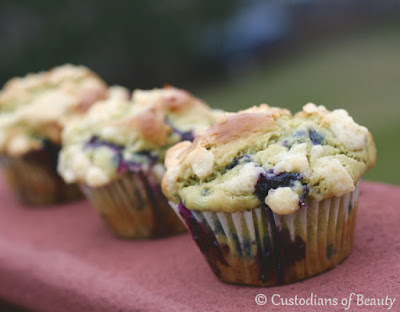 Blueberry Avocado Muffins | Recipe | by CustodiansofBeauty.blogspot.com