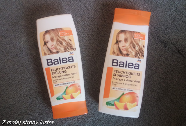 Nawilżający duet do włosów Balea: szampon i odżywka (d/s) Mango i Aloes