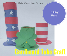 toilet tube cardboard activity for flag day craft American, Independence, Memorial