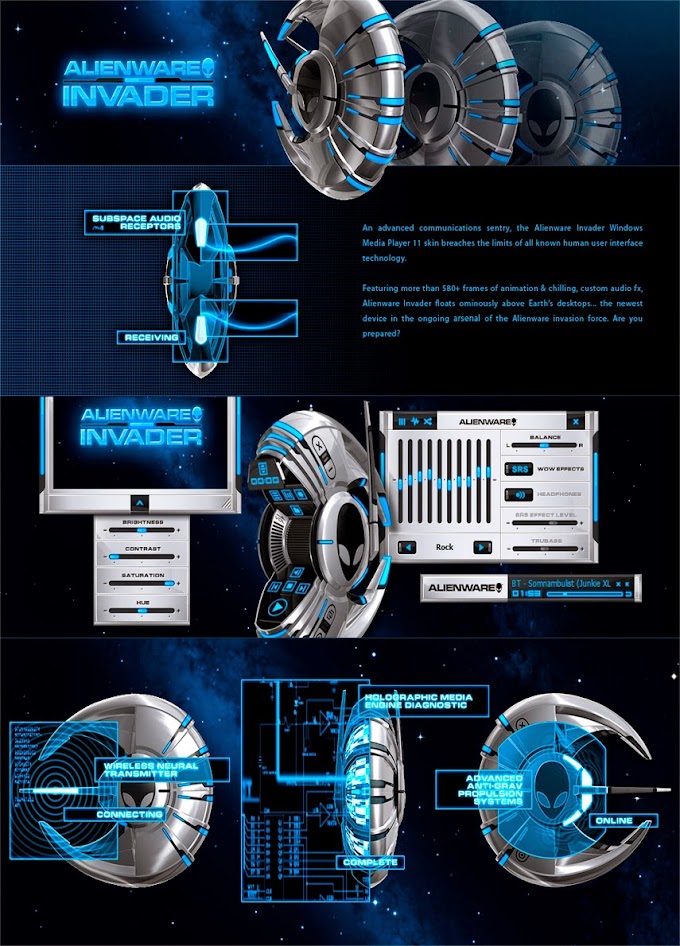 Alienware Invader Media Player Theme