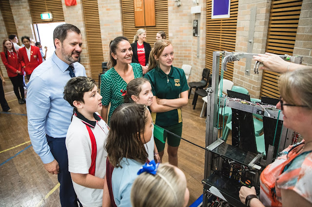 Students gathered at the event to learn about STEM