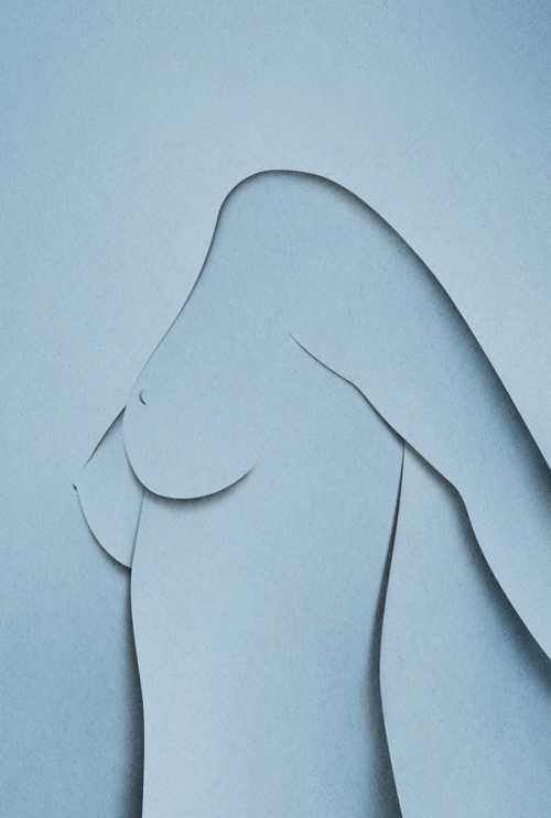 eiko ojala ilustração arte corte montagem papel mulher nua