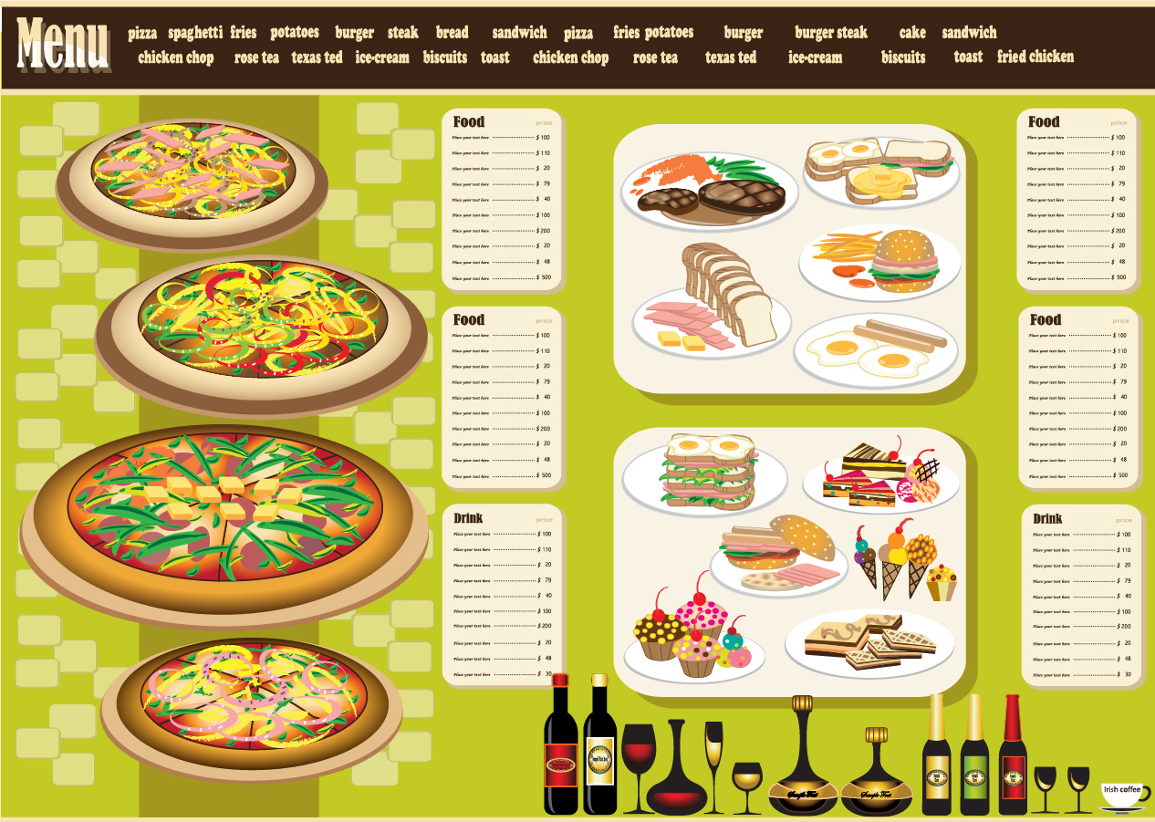 Restaurant and food website template.
