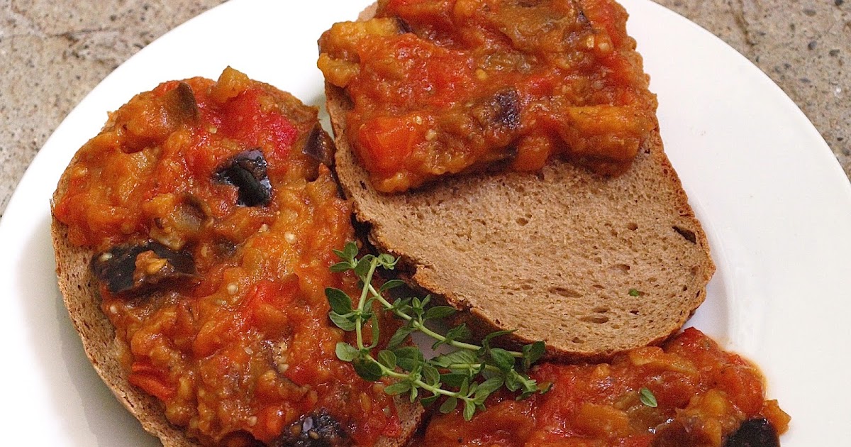 Veganer Kochhimmel: Brotaufstrich mit Tomate &amp; Aubergine
