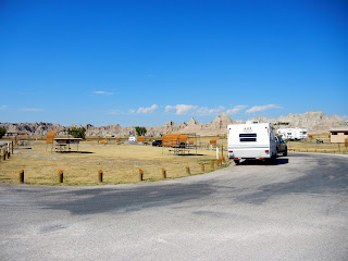 Our campsite at Cedar Pass Campground in the Badlands National Park in South Dakota