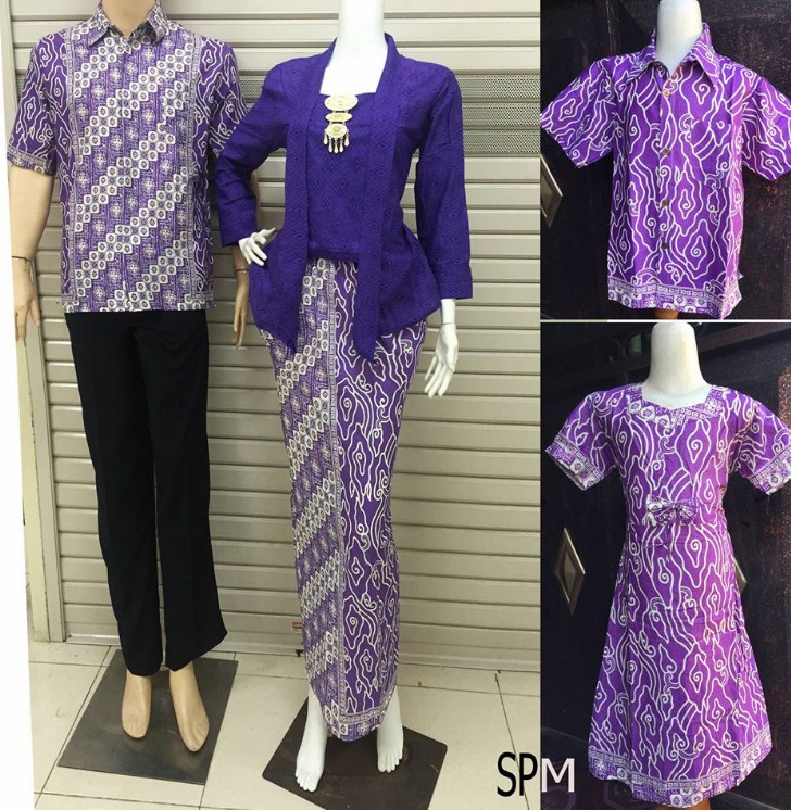 32 Model Baju Batik Embos Muslim Couple Kombinasi Sarimbit 