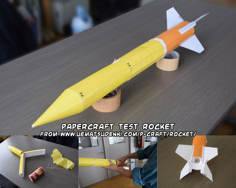 Ninjatoes' papercraft weblog: papercraft test rocket