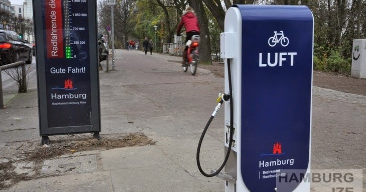 Luftstation Fahrrad In Der Nähe hamburgize.com: Wie in Kopenhagen: Luftpumpstation an der Außenalster