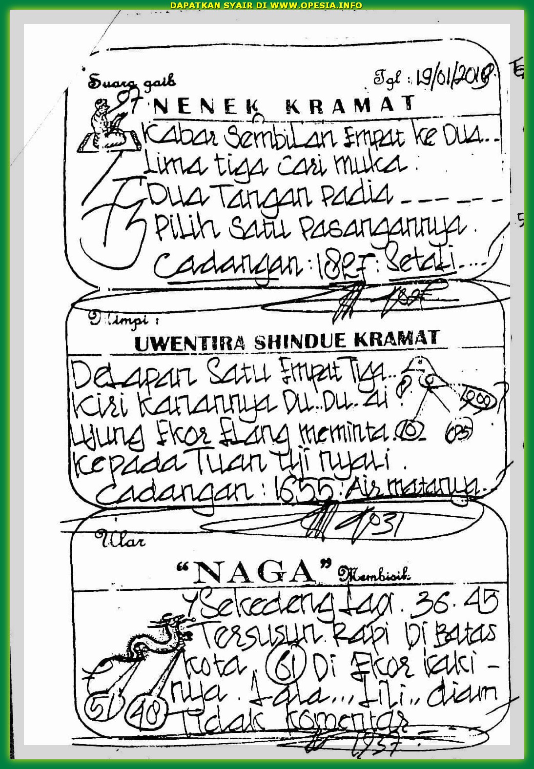 Gambar Syair Sgp Sabtu 19 Januari 2019 Kode Syair Sgp Hk Sd Motesia