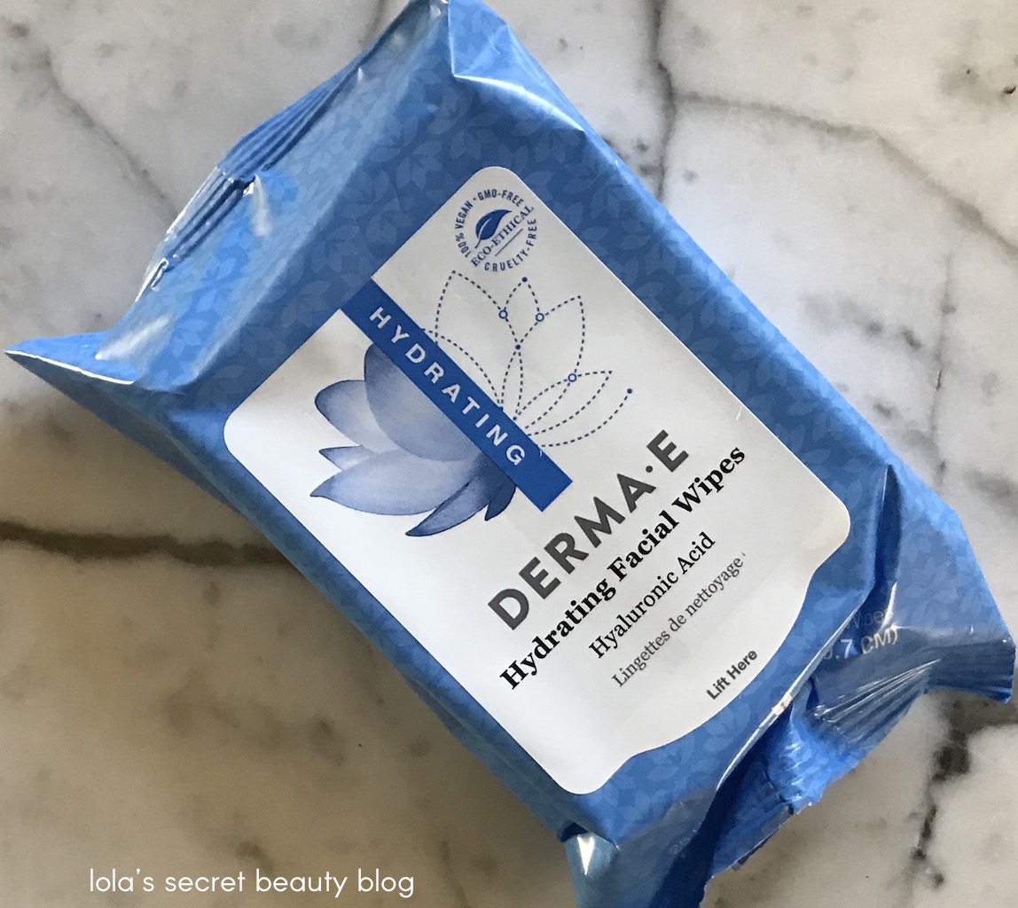 lola's secret beauty blog DERMA E HYDRATING FACIAL WIPES WITH