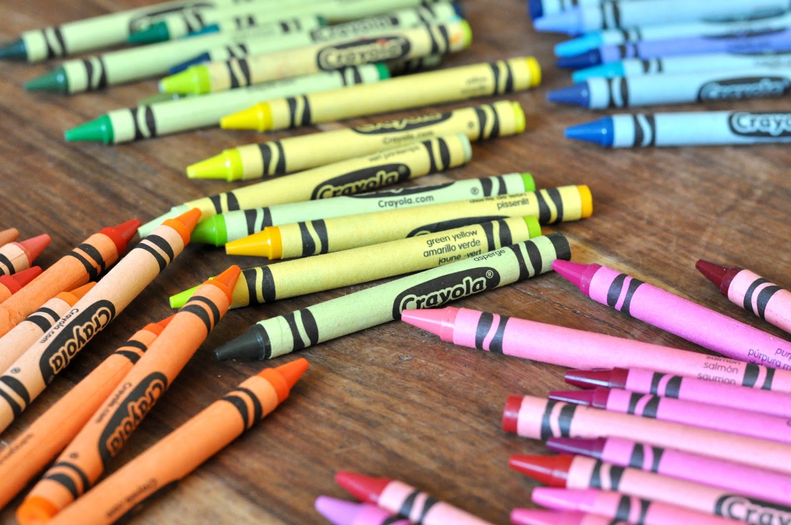 Marbles Rolling Recycled crayons, a Valentine's craft