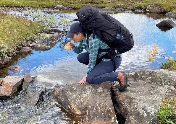 Crown Princess Victoria wore a long-sleeve stretch shirt from Fjallraven. The Jämtland Triangle is one of the most classic and prominent hikes