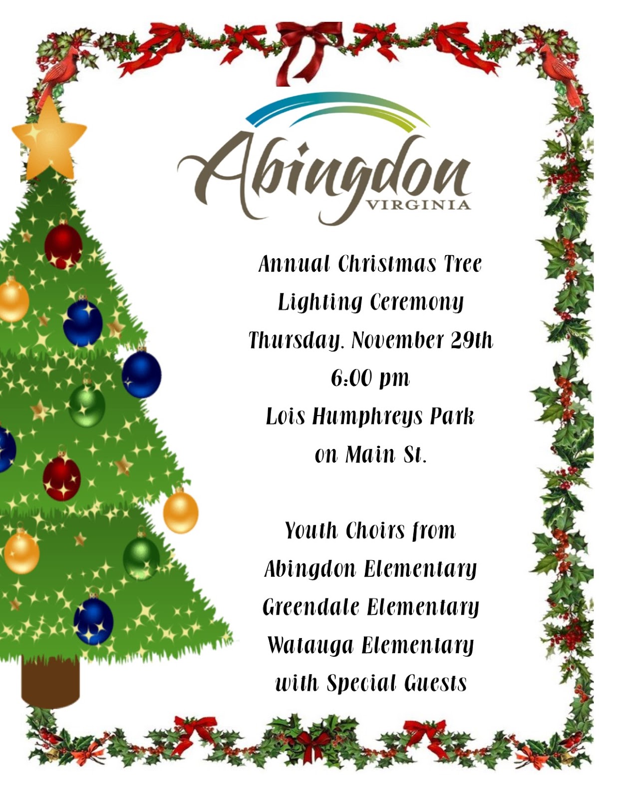 Town of Abingdon, Virginia 2018 Christmas Tree Lighting