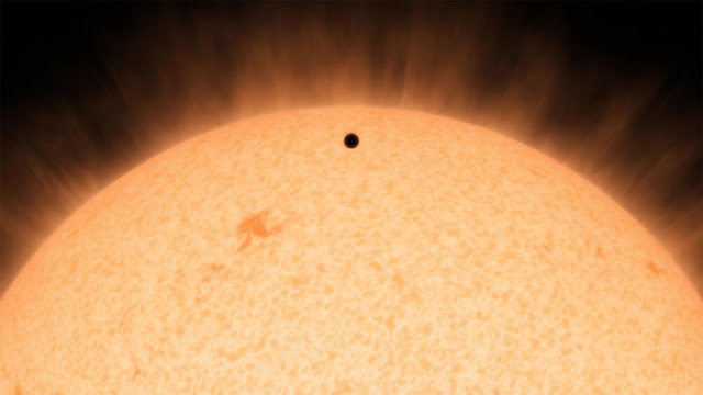 Ilustração artística do exoplaneta HD 219134b, o mundo rochoso mais próximo já visto
