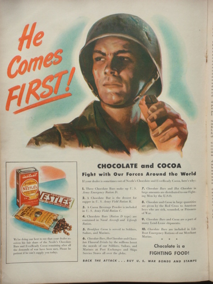 Dying for Chocolate: WWII Chocolate Ads: Veterans Day