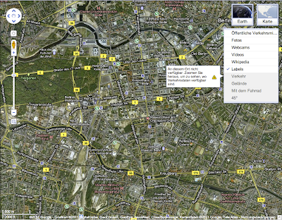 Beispiel Google Maps Optionen-Ansicht Berlin Layer