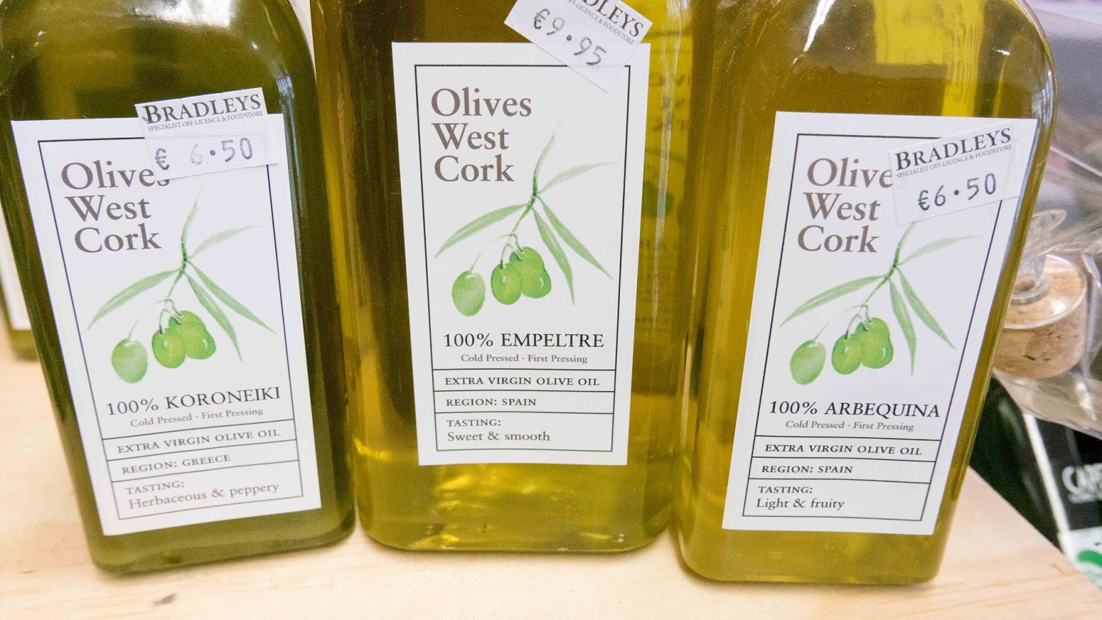 RESTAURANTS AND FOOD Top Olive Oils at Bradley’s