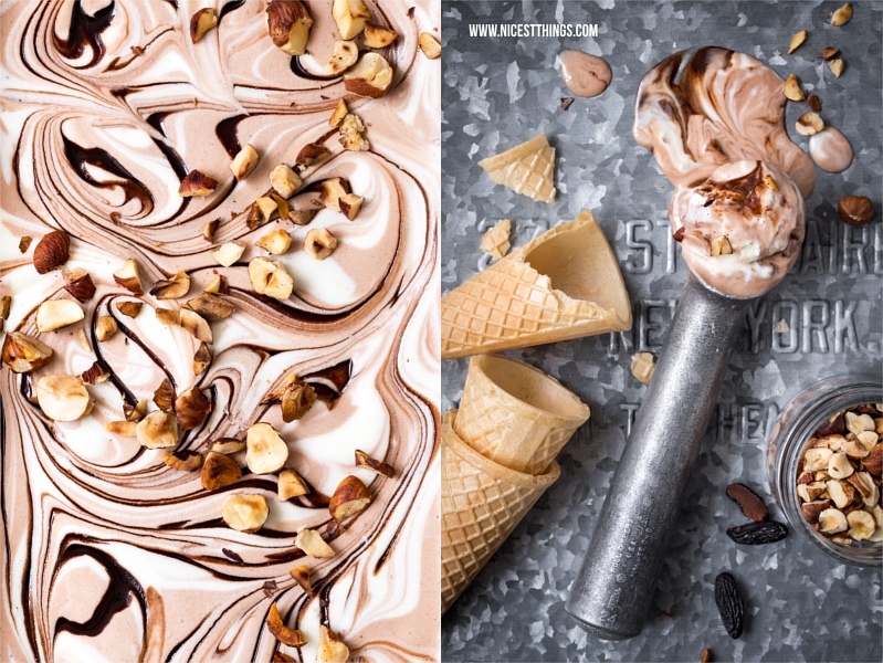 Nougat Haselnuss Eiscreme Rezept Tonka Schokoladen Swirl