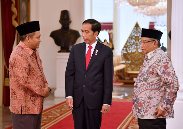 Ketum PBNU, KH. Said Aqil Siraj dan Ketum Pagar Nusa, Nabiel Haroen Bertemu Presiden Jokowi