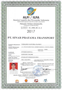 Certificate Of Indonesia Logistic 2017