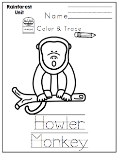 Preschool Packet Rainforest for Toddler's ~ Preschool Printables